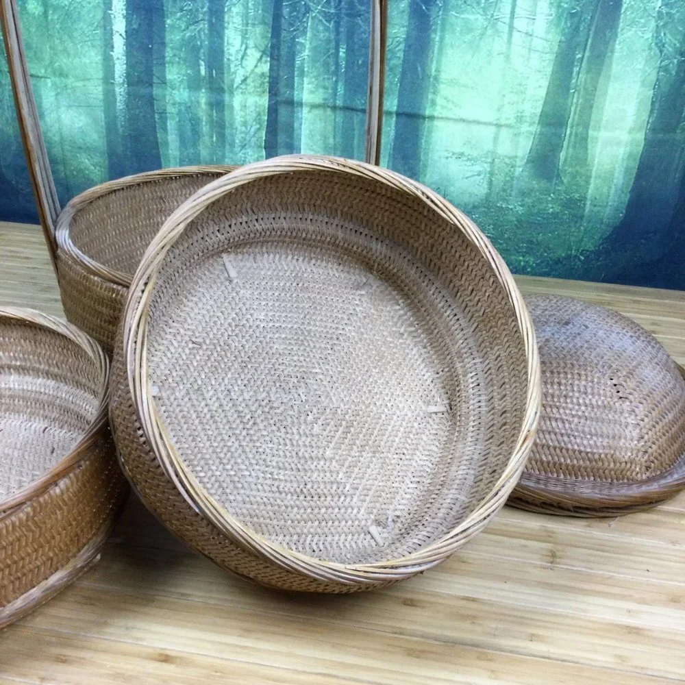 Vintage Chinese Rice Wedding Basket 3 Tier